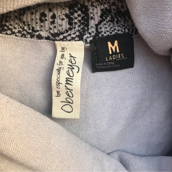 OBERMEYER | Women’s Medium Turtleneck Long Sleeve Animal Snake Print Top - Picture 6 of 9